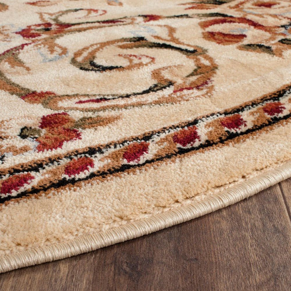 Safavieh Lyndhurst LNH327 8&#39; Round Ivory and Beige Area Rug, , large
