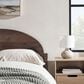 Walker Edison Elias Queen Platform Bed with Arched Headboard in Brown, , large