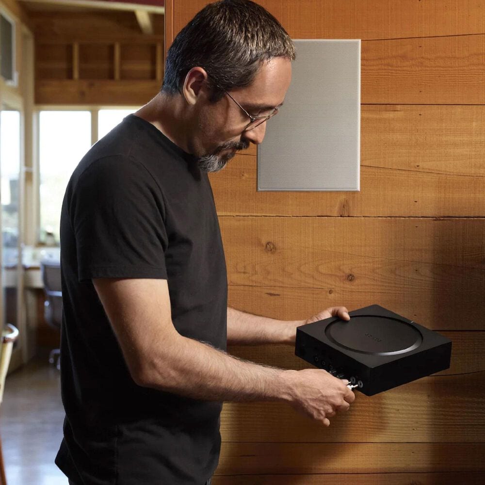 Sonos In-Wall Speaker Pair with Amplifier in Light Gray and Black, , large