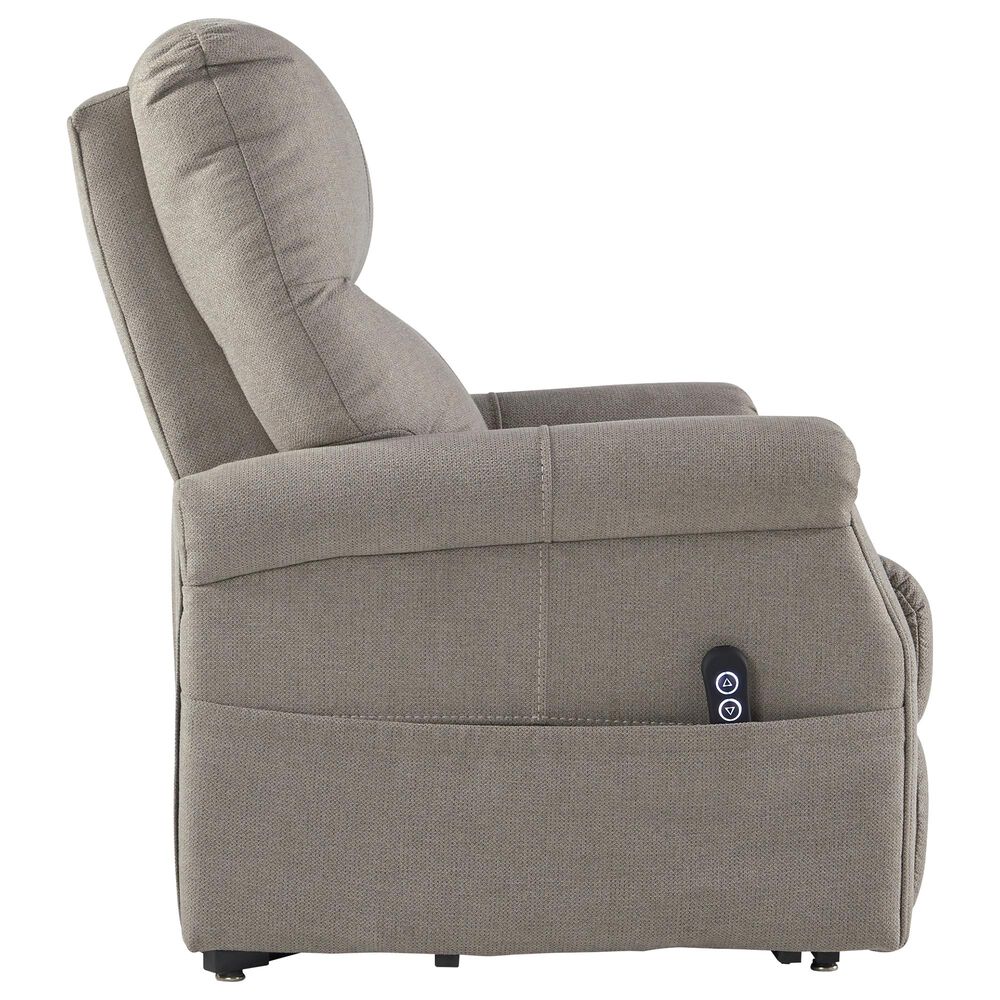 Signature Design by Ashley Markridge Power Lift Recliner in Gray, , large