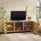 Walker Edison Arundo 70" TV Stand with Freestanding Electric Fireplace in Coastal Oak, , large