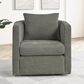 Hearth and Haven Sutton Swivel Chair in Gray, , large