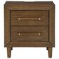 Ashley Lyncott Queen Panel Bed and Two Nightstands in Medium Brown, , large
