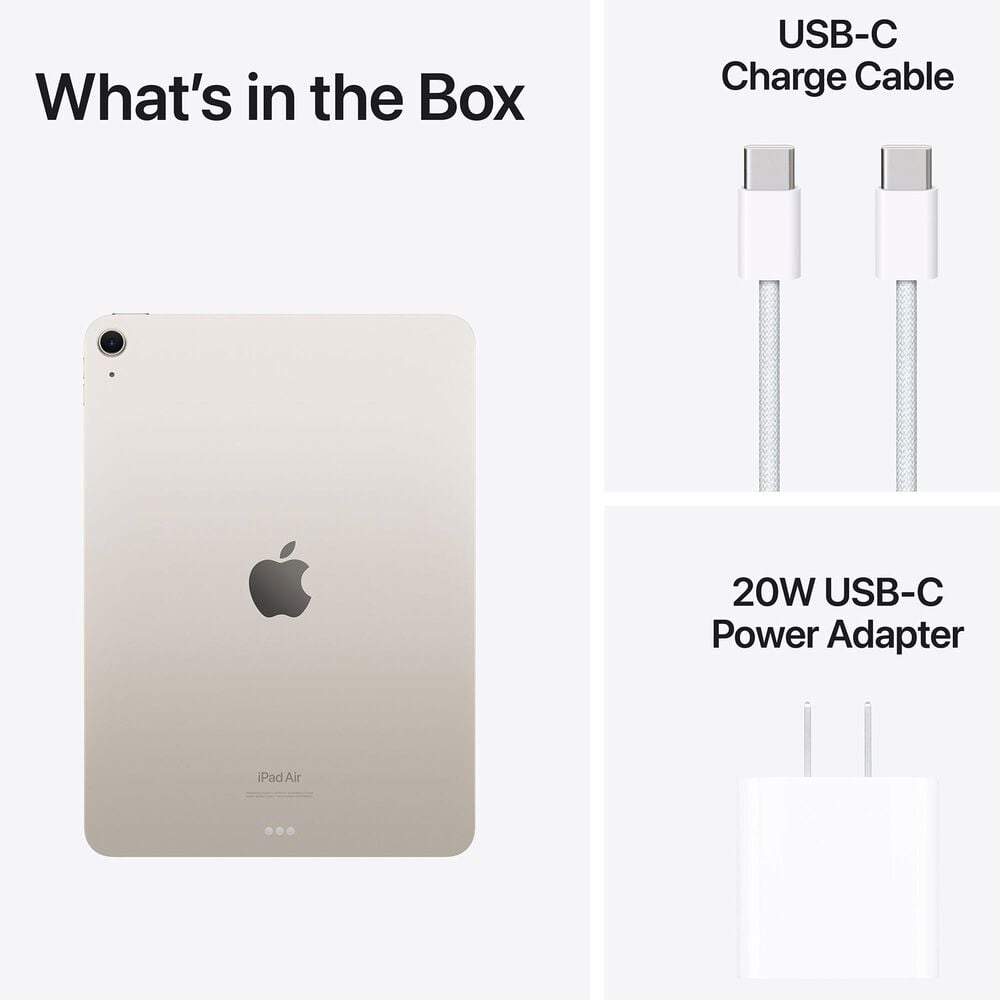 Apple iPad Air 11-Inch M2 chip with Wi-Fi only - 128GB in Starlight, , large