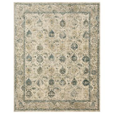 Karastan Marash 2"7" x 7"3" Cream and Blue Runner, , large