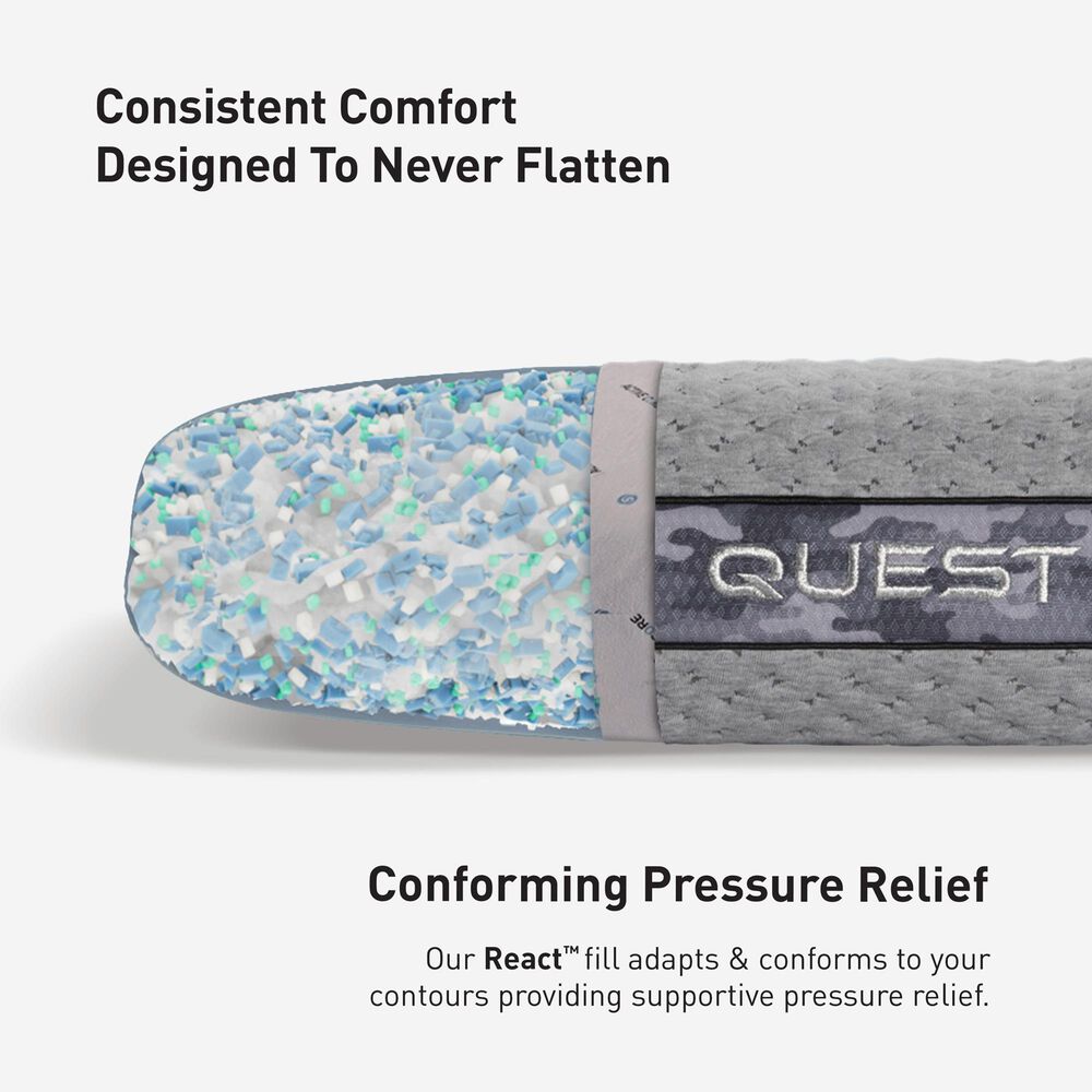 Bedgear Quest Multi-Position Performance Pillow in Gray and Lime Green, , large