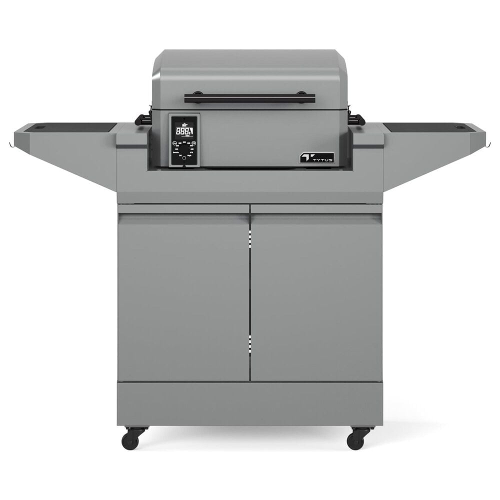 Tytus Emberwood Grill and Prep Cart with Tabletop Pellet Grill in Gunmetal Gray, , large
