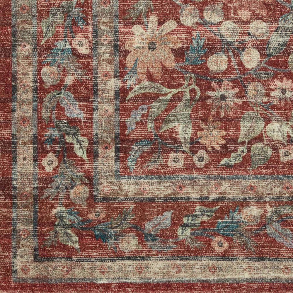 Rifle Paper Co Crafted by Cloth and Company Courtyard 5&#39; x 7&#39;6&quot; Eve Crimson Area Rug, , large