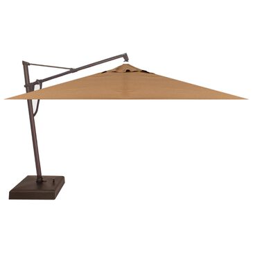Treasure Garden 10"x13" Cantilever Umbrella with Bronze Base in Straw, , large