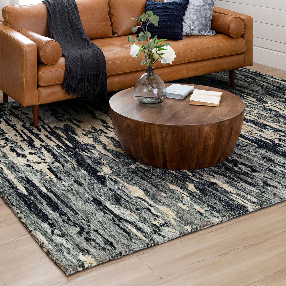Drew and Jonathan Home Bowen Huron 5&#39;3&quot; x 7&#39;10&quot; Charcoal Area Rug, , large