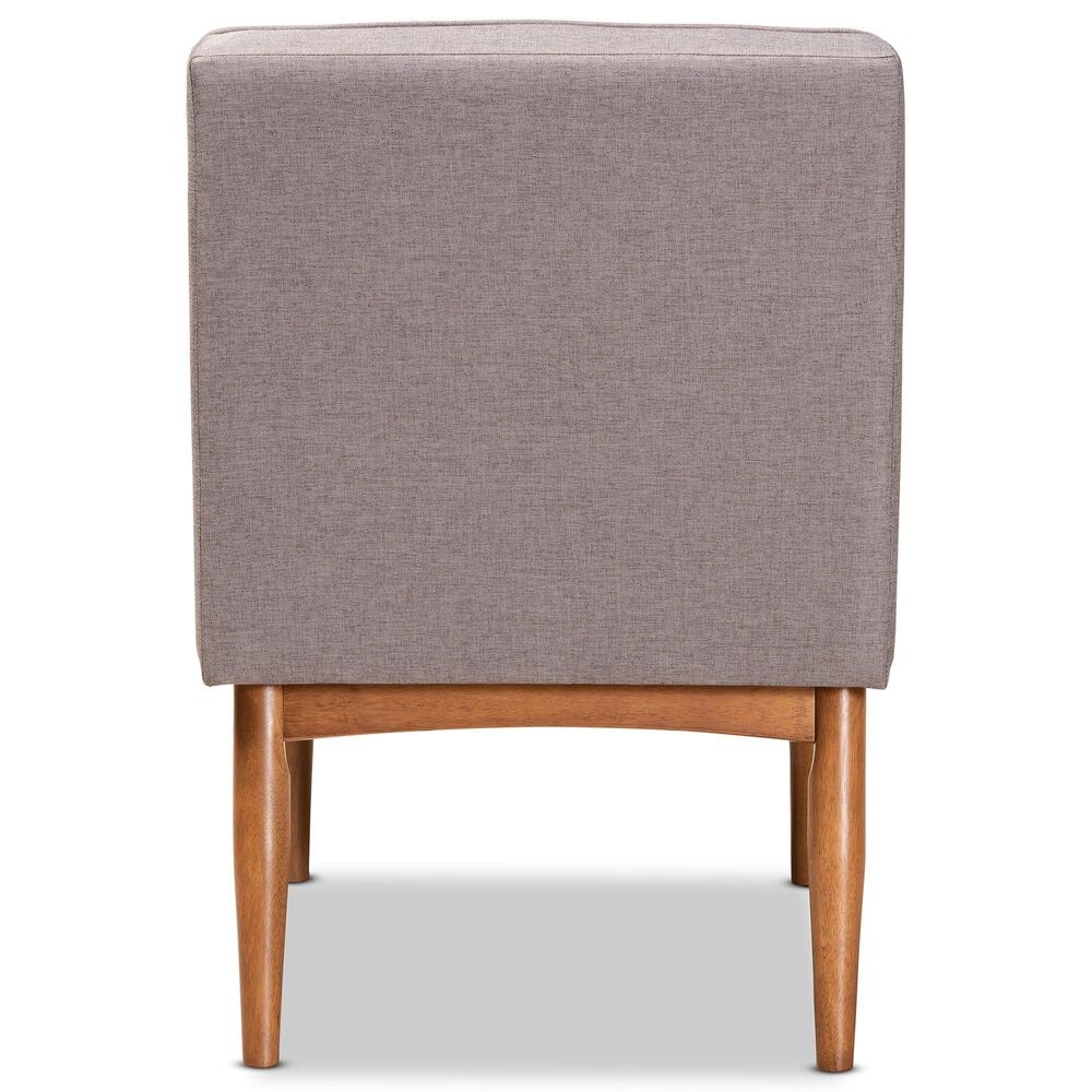 Baxton Studio Riordan Side Chair with Grey Cushion in Walnut Brown, , large