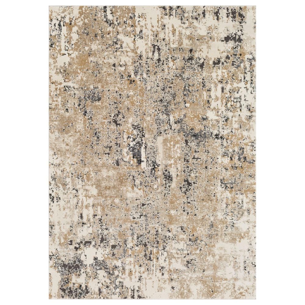 Surya Pune Light Beige, Tan, Dark Brown, Black and Charcoal 2" x 2"11" Area Rug, , large