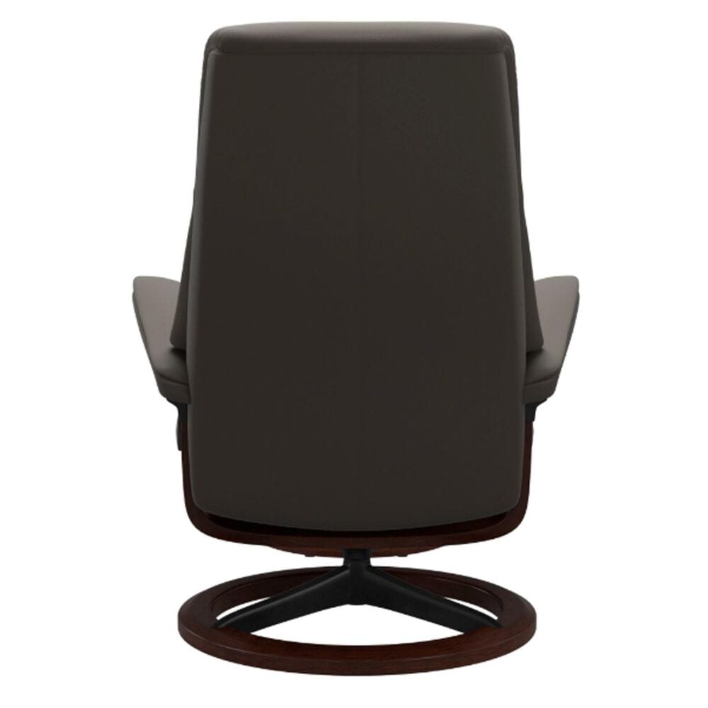Stressless View Large Chair and Ottoman in Metal Grey, , large