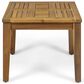 Hearth and Haven Hampton Outdoor Square Side Table with Slatted Top in Natural, , large