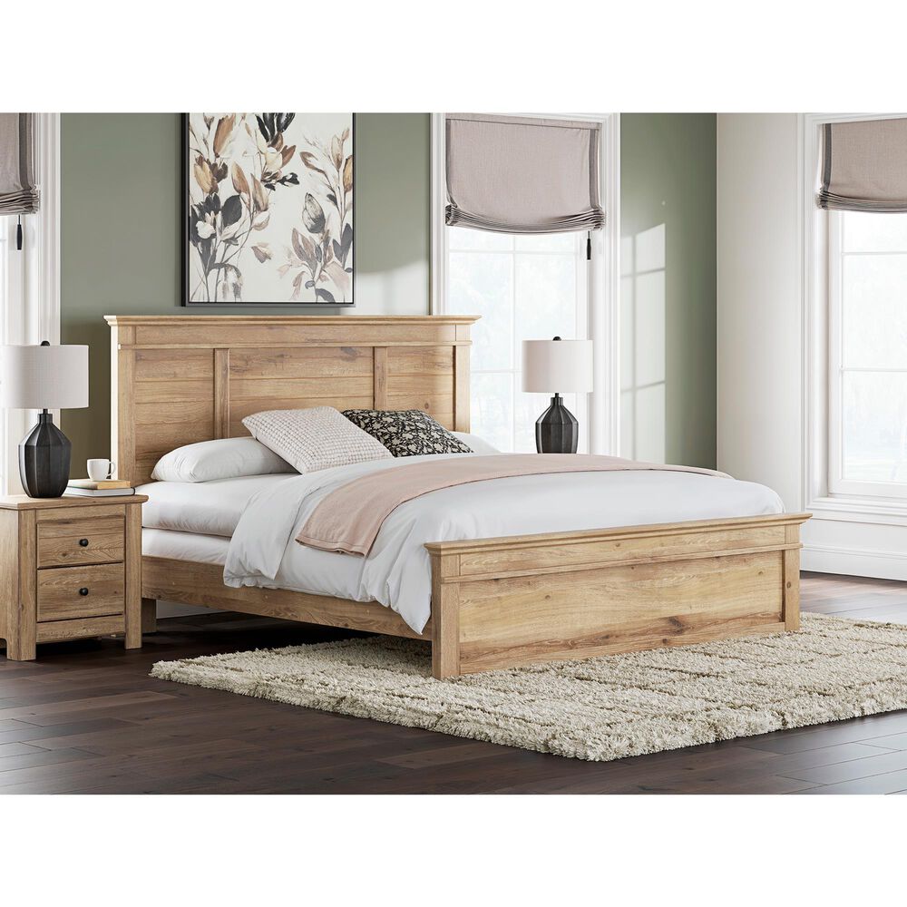Ashley Makidern King Panel Bed in Tan, , large