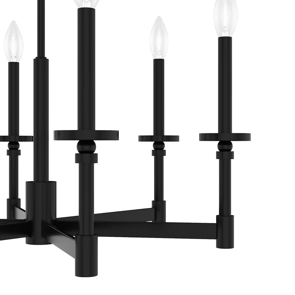 Hunter Briargrove Single Tier Chandelier in Matte Black, , large