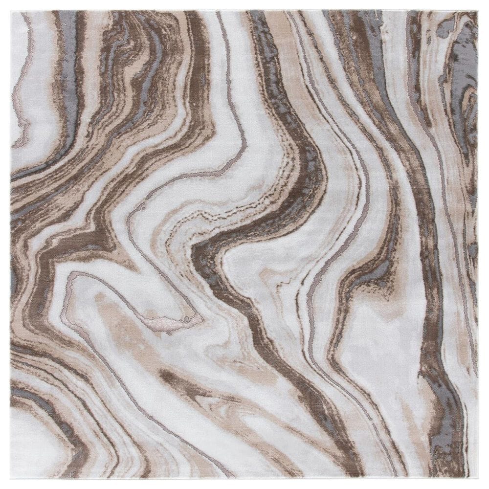 Safavieh Craft 4" Square Gold and Grey Area Rug, , large