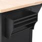 HOMLUX 56.5"" Kitchen Island with Drop Leaf in Black and Natural, , large