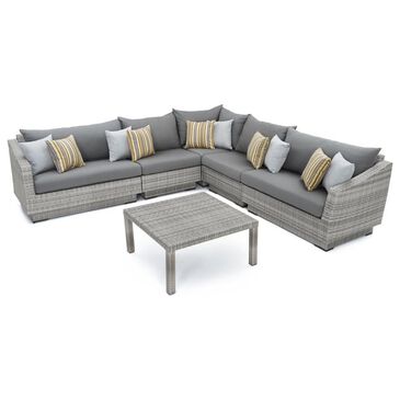 RST Brands Cannes 6-Piece Patio Sectional Set in Charcoal Gray, , large