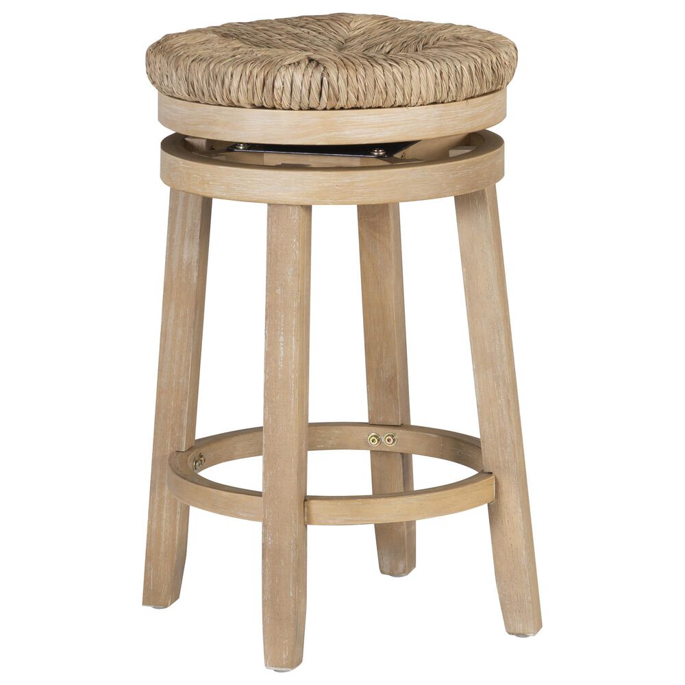 Linon Home Decor Morgan Swivel Counter Stool in Natural, , large