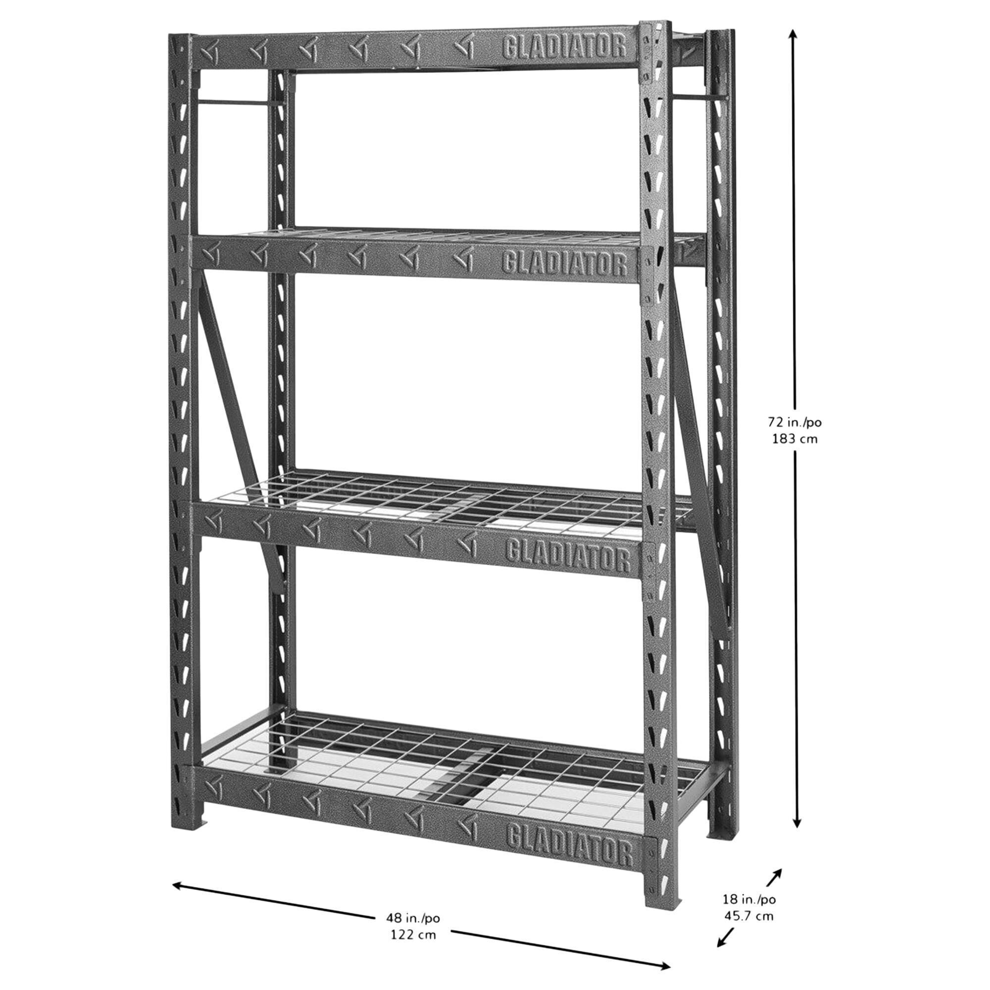 4 inch top deep shelving unit