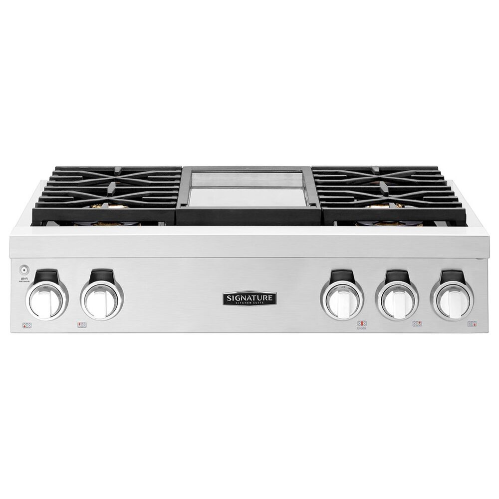 Signature Kitchen Suite 36" Gas Pro Rangetop with 4 Burners and Griddle in Stainless Steel, , large