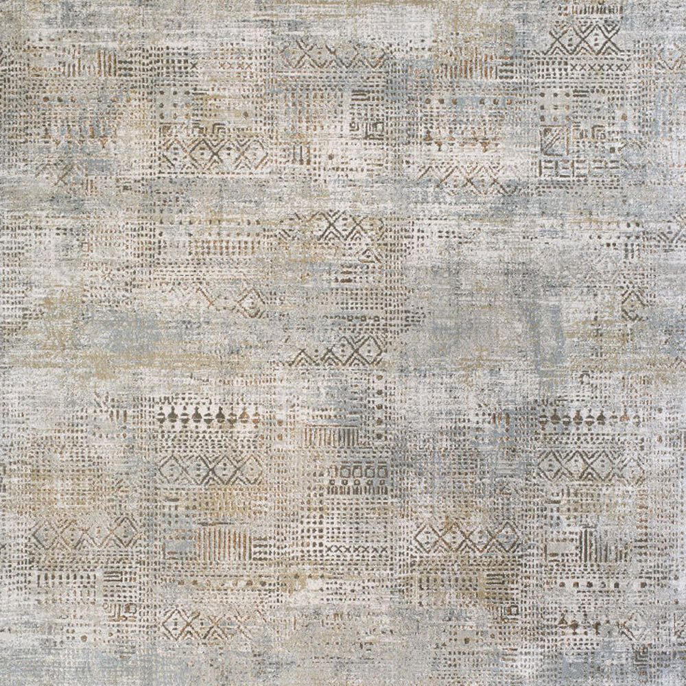 Surya Brunswick Cream, Light Gray, Charcoal, Light Brown, Mustard and Medium Brown 2'7" x 7'3" Runner, , large
