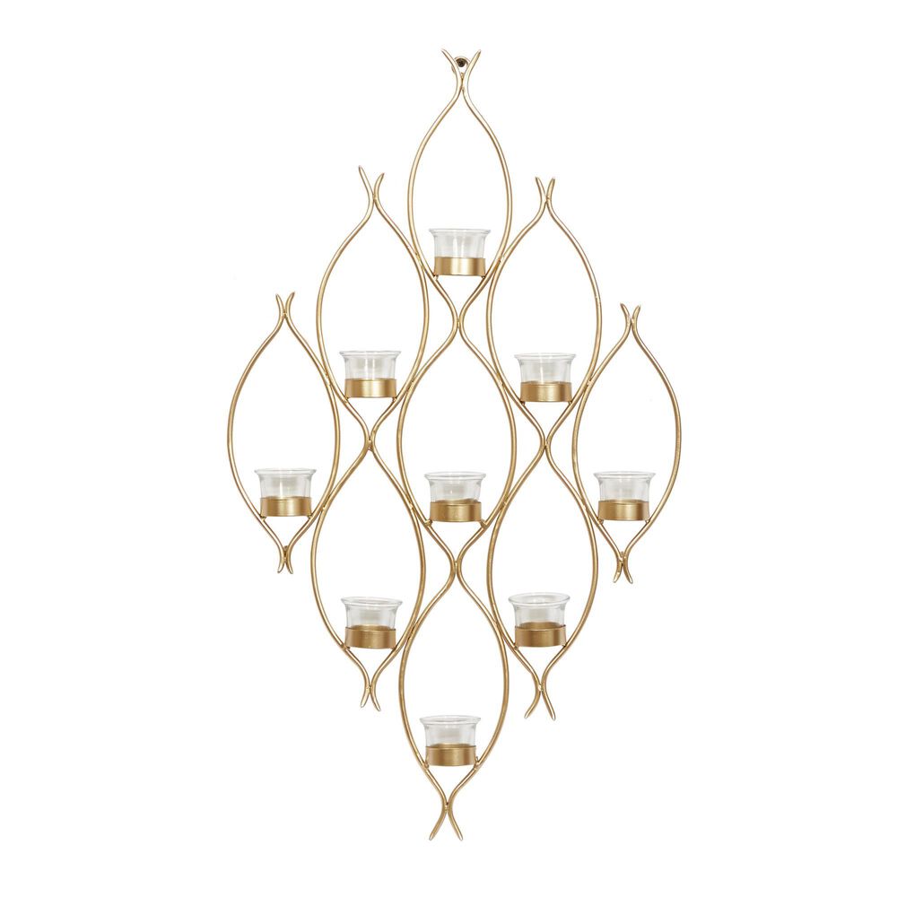 Maple and Jade CosmoLiving by Cosmopolitan 32" Contemporary Metal Wall Sconce Bronze, , large