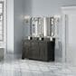 James Martin Vanities Brookfield 60" Double Bathroom Vanity in Black Onyx with 3 cm Parisien Bleu Quartz Top and Rectangular Sinks, , large