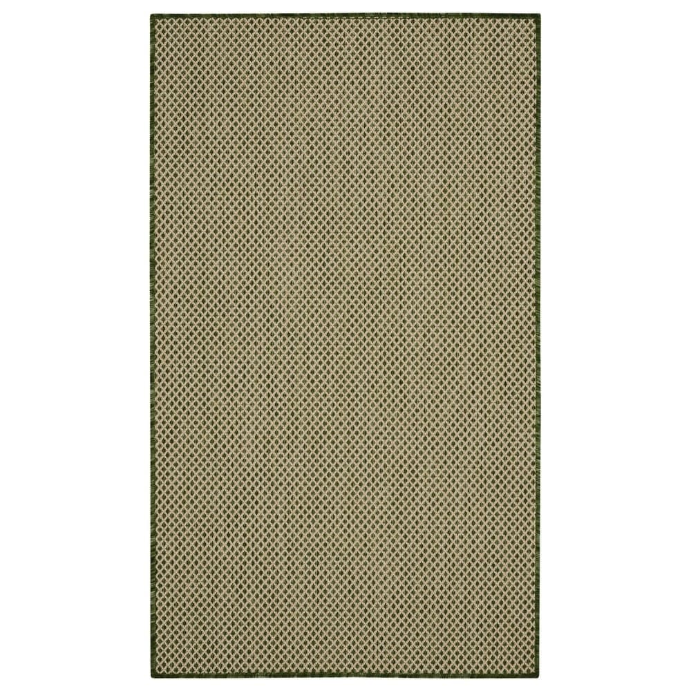 Nourison Courtyard Green 2" x 3" Indoor/Outdoor Area Rug, , large