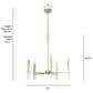 Hunter Sunjai 5-Light Chandelier in Alturas Gold, , large
