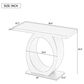 Hearth and Haven Mirod Console Table with Egg-Shaped Base in Beige, , large