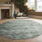 Radici USA Davide Striped 7"10" Round Green Area Rug, , large