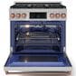 THOR KITCHEN Gordon Ramsay 6 Cu. Ft. 36" Professional Liquid Propane Range with Rose Gold Handle Kit in Stainless Steel, , large