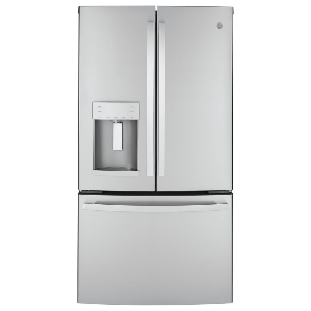 GE Appliances 2-Piece Kitchen Package with 22.1 Cu. Ft. French-Door Refrigerator and Rounded Handle Dishwasher in Fingerprint Resistant Stainless, , large