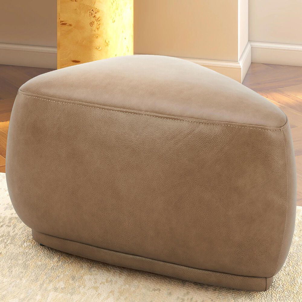 Jennifer Taylor Home Pebble 26" Cocktail Ottoman in Tuscan Tan Brown, , large