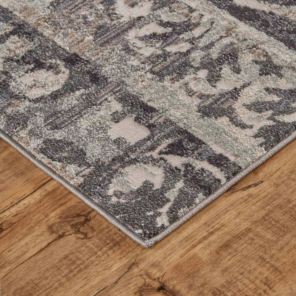 Feizy 3871F Kano Gray / Taupe 2&#39;2&quot; x 3&#39; Area Rug, , large