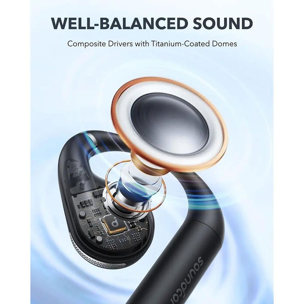 Anker Soundcore AeroFit Open-Ear Wireless Earbuds in Black, , large