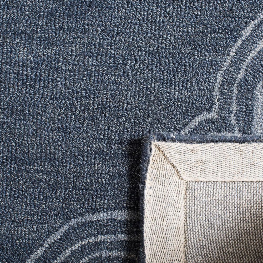 Safavieh Micro-Loop 4&#39; x 6&#39; Grey and Navy Area Rug, , large