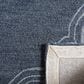 Safavieh Micro-Loop 4" x 6" Grey and Navy Area Rug, , large