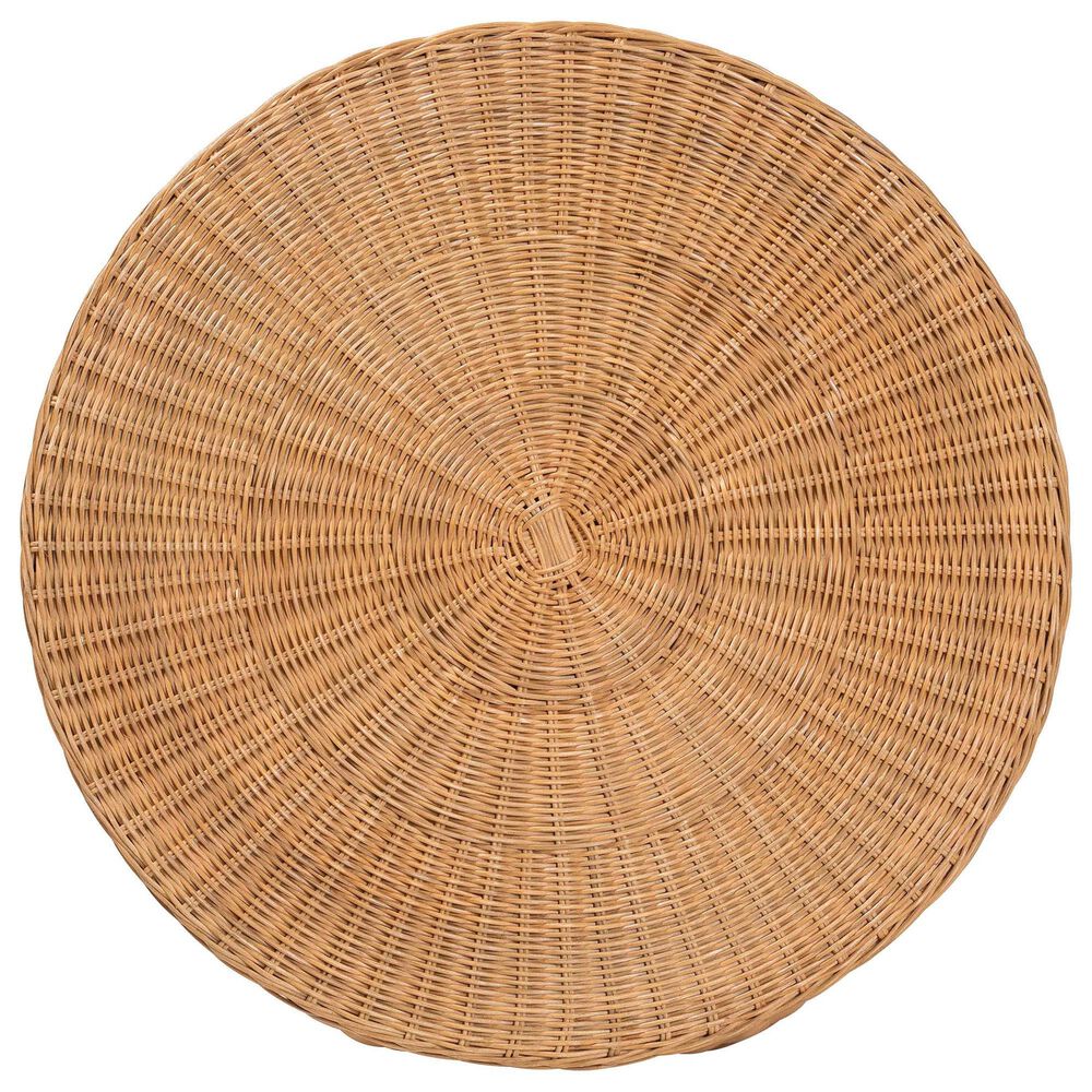 Baxton Studio Palm End Table in Light Honey, , large