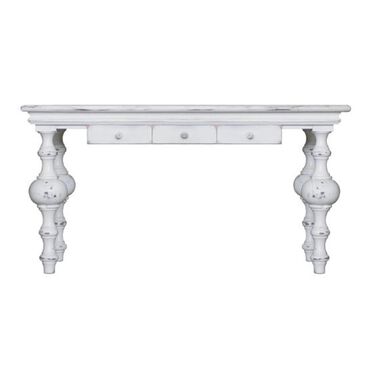 Santa Fe Rustic Four Legs Torno Desk in Colombian White, , large