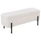 Lumisource Daniella Storage Bench with Cream Cushion in Black, , large