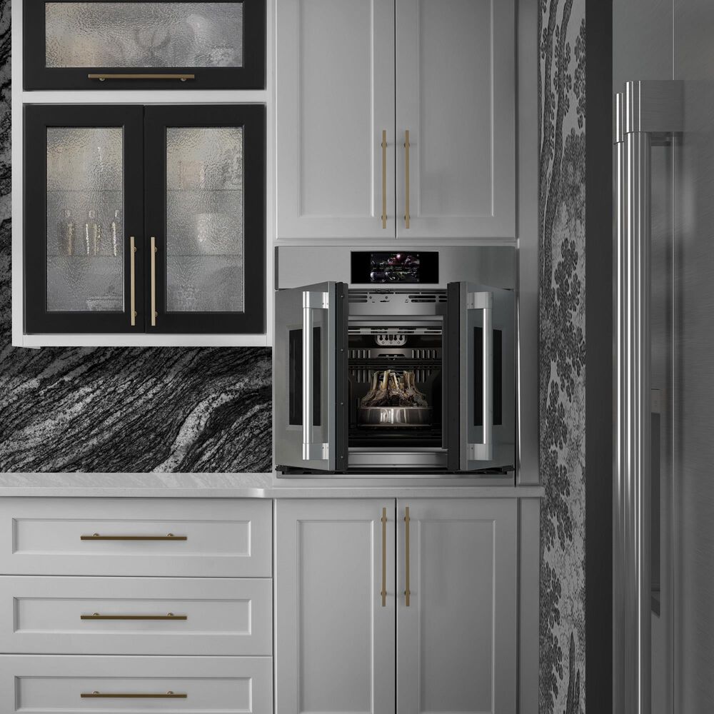 Monogram Statement 30&quot; Smart French Door Electric Single Wall Oven in Stainless Steel, , large