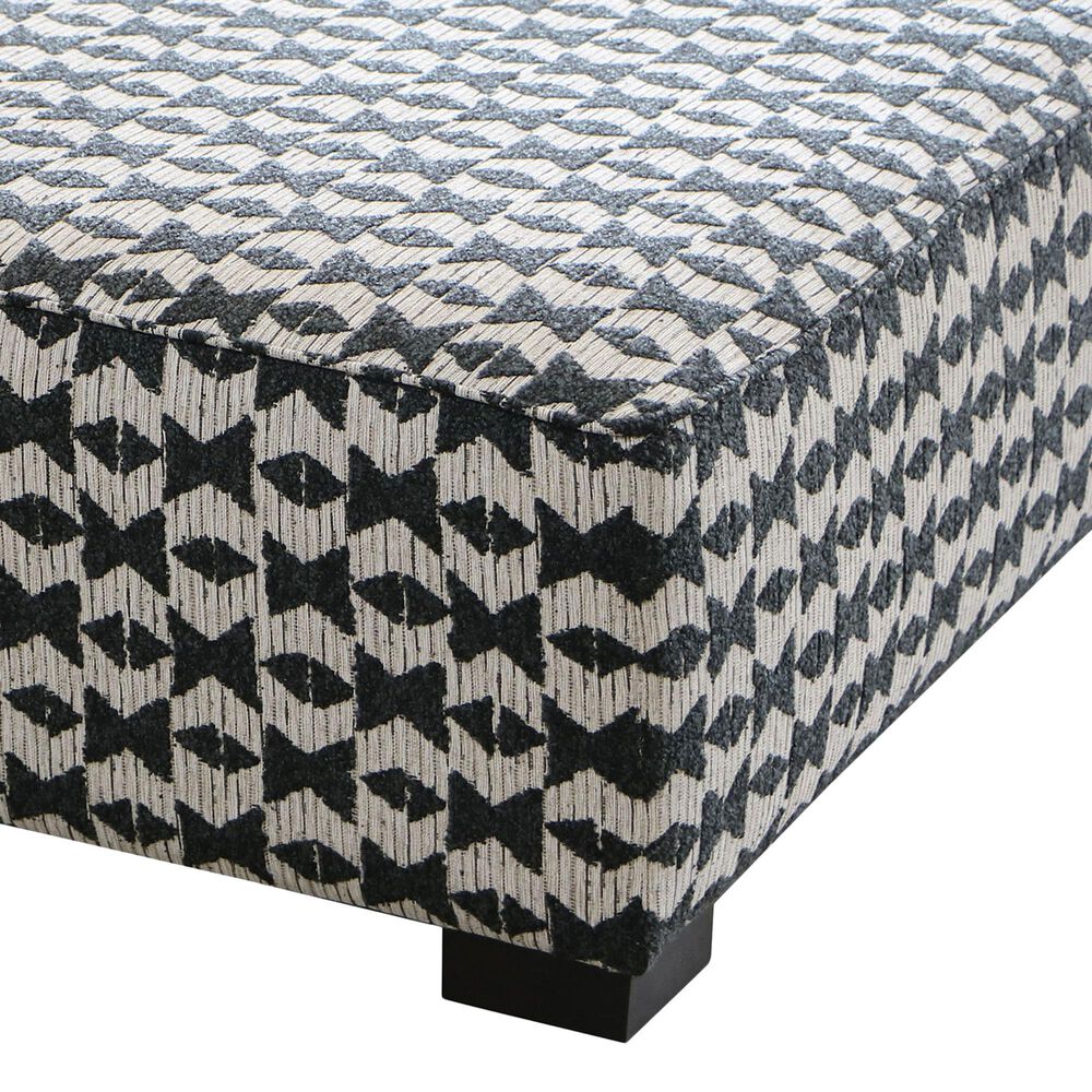 Fulton Home Marley Cocktail Ottoman in Nexus Onyx, , large