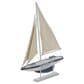 Maple and Jade Sail Boat Decorative Sculpture in Distressed White, Blue, Yellow and Red (Set of 2), , large