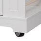 HOMLUX 53" Kitchen Island with Two Tempered Glass Cabinet Door in White, , large