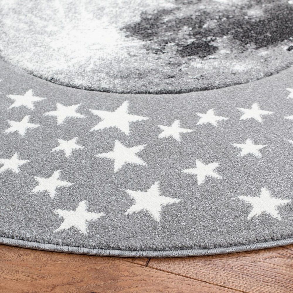 Safavieh Carousel 6&#39;7&quot; Round Light Grey and White Kids  Area  Rug, , large