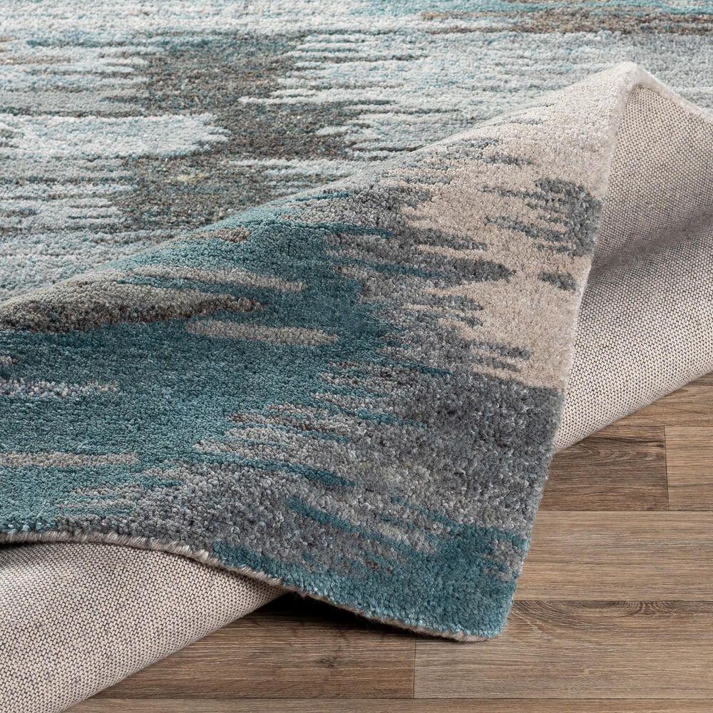 Surya Montclair 4&#39; x 6&#39; Teal, Sage, Light Beige, Charcoal, Blue and Light Gray Area Rug, , large