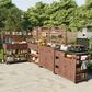 HOMLUX 62.3"" Outdoor Kitchen Island in Brown, , large